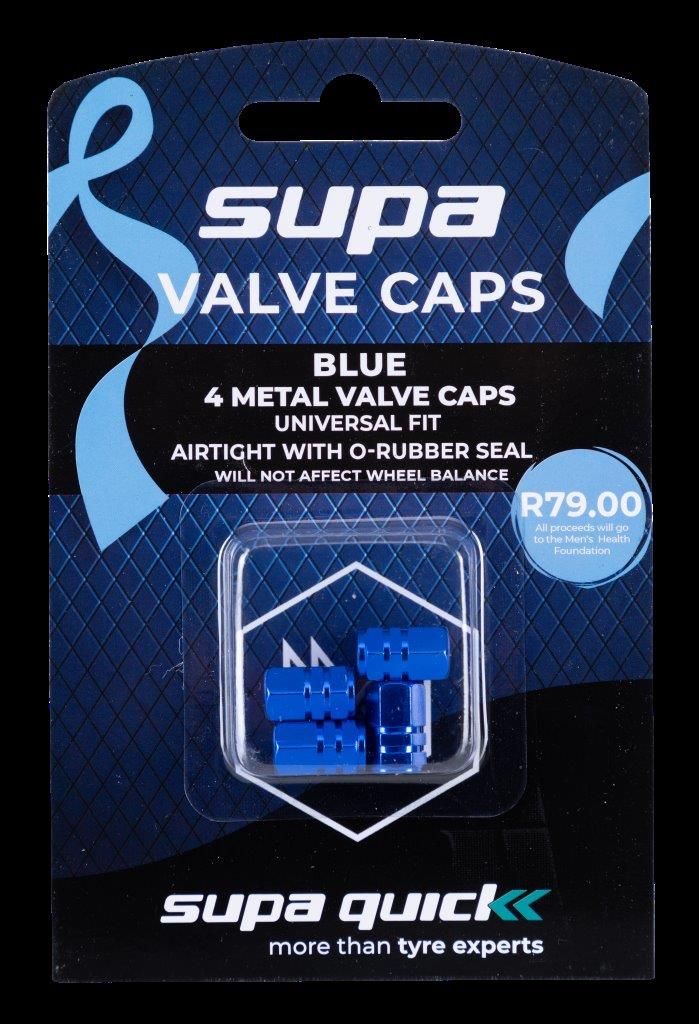 Valve Caps - Blister Pack - Blue