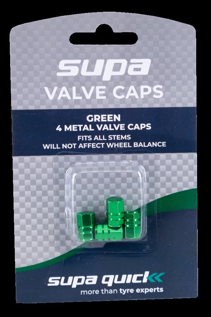 Valve Caps - Blister Pack - Green