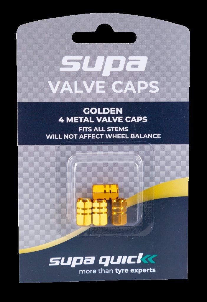 Valve Caps - Blister Pack - Golden