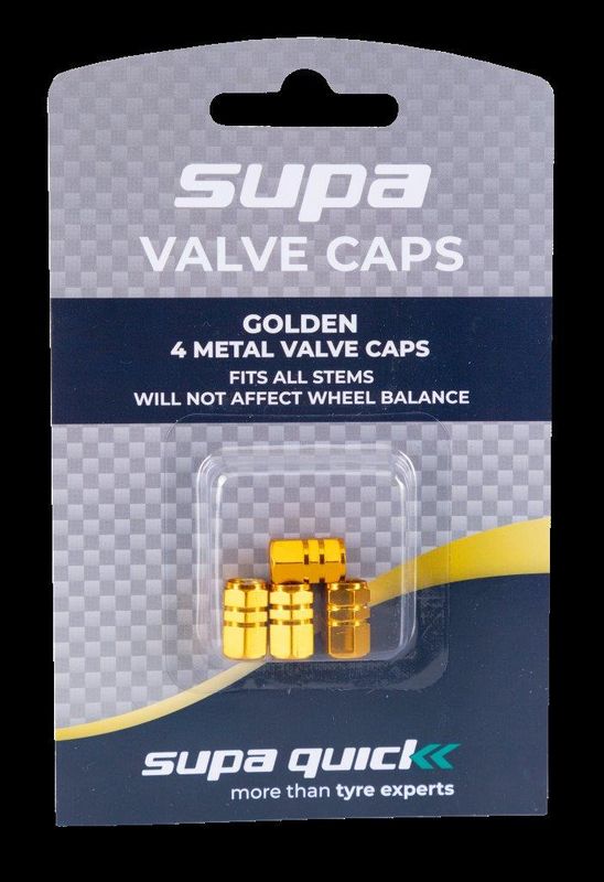 Valve Caps - Blister Pack - Golden