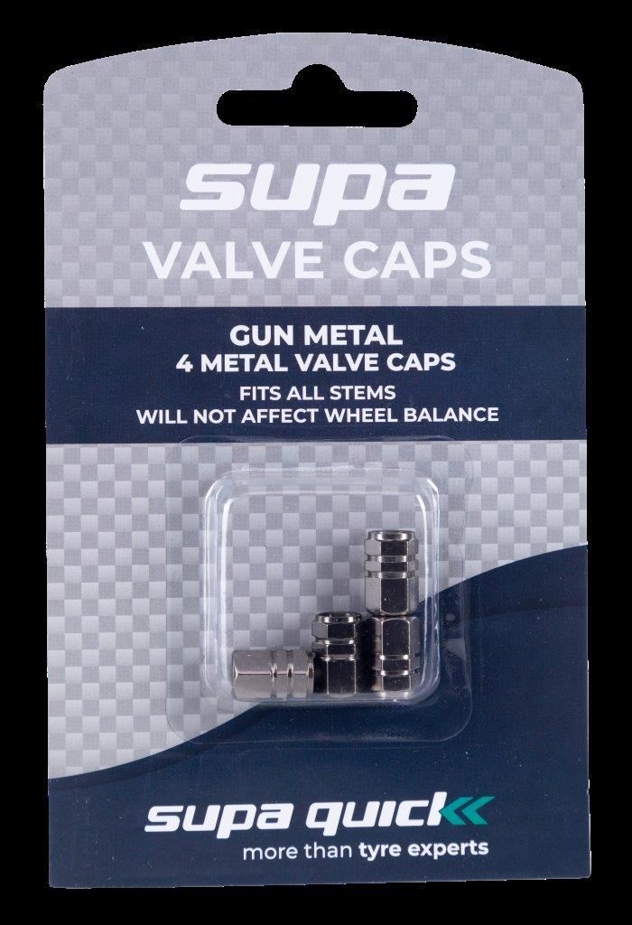 Valve Caps - Blister Pack - Gun Metal Grey