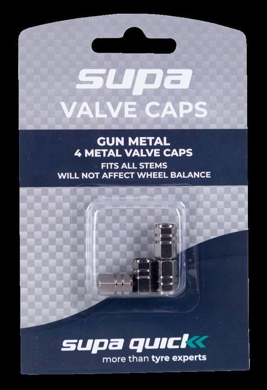 Valve Caps - Blister Pack - Gun Metal Grey