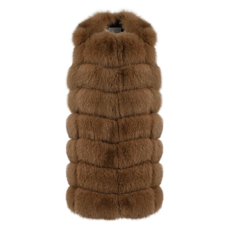Zefira Fox Fur Vest L