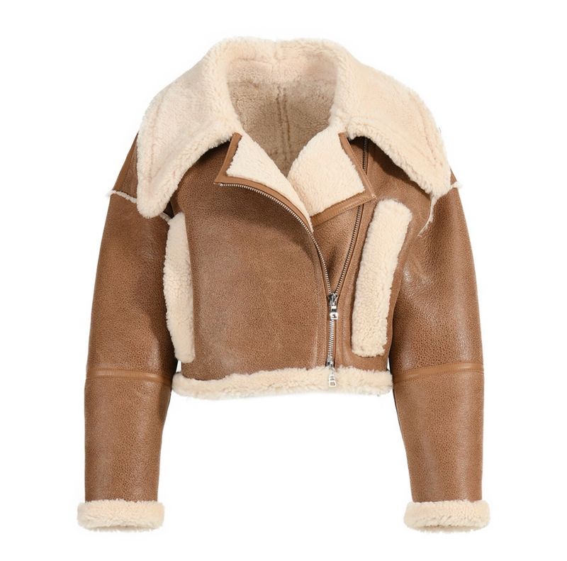 Lora Shearling Cropped Jacket