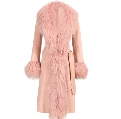 Casmere Coat With Mongolian Fur