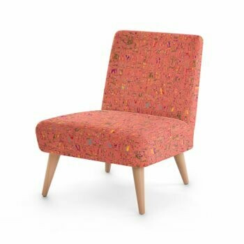 OCCASIONAL CHAIR - LIVING CORAL PRINT