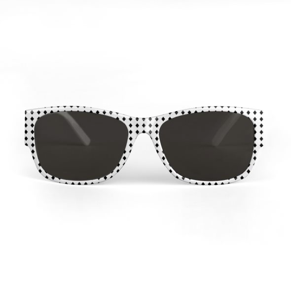Sunglasses Black Diamonds Print Design