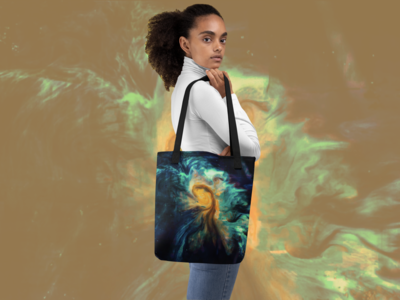 Classic Blue Tie and Dye Tote Bag