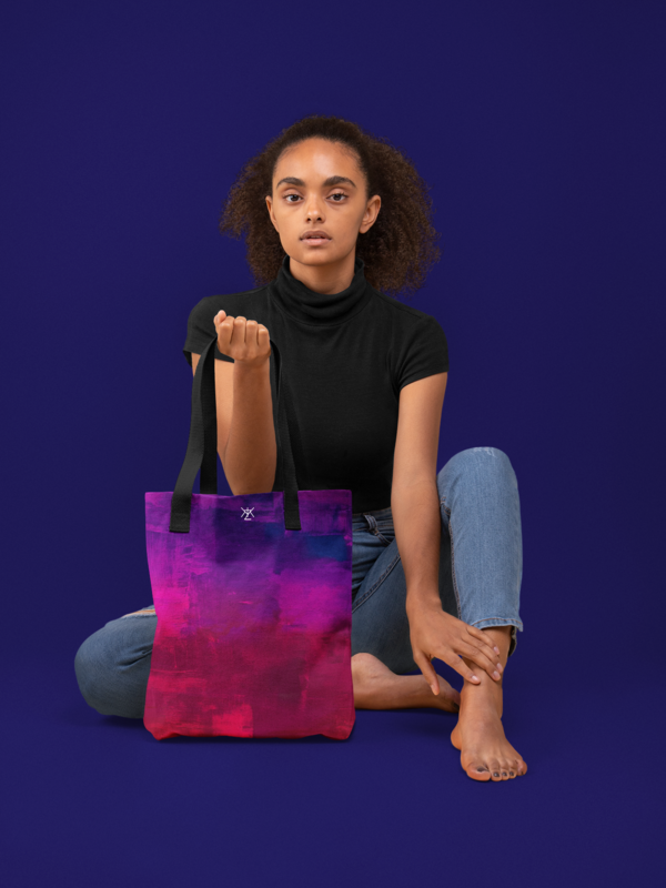 Violet Tie and Dye Tote Bag