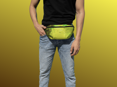 Lime Tie and Dye Fanny Pack
