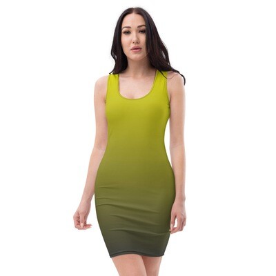 Gradient Yellow and Grey Bodycon Dress