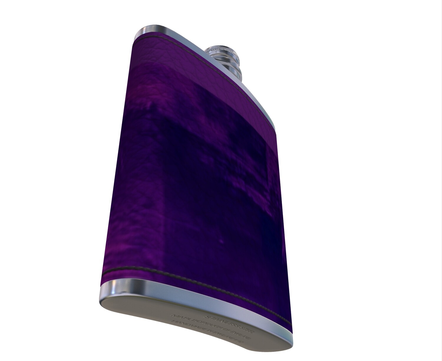 #NEW LEATHER HIP FLASK PURPLE