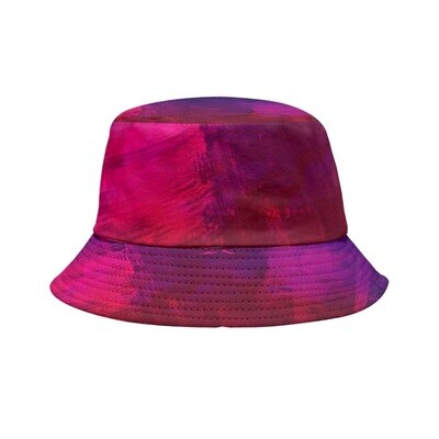 Violet and Red Tie-Dyed Bucket Hat