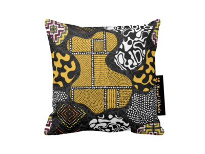 Afro Patchwork Print Design 7 Throw Cushion