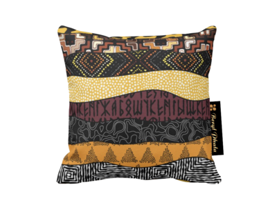 Afro Patchwork Print Design 2 Throw Cushion