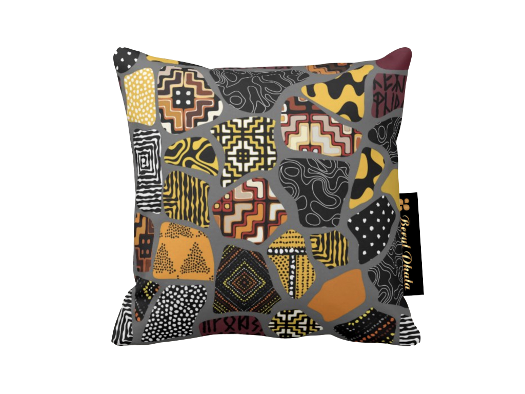 Afro Patchwork Print Design 1 Throw Cushion