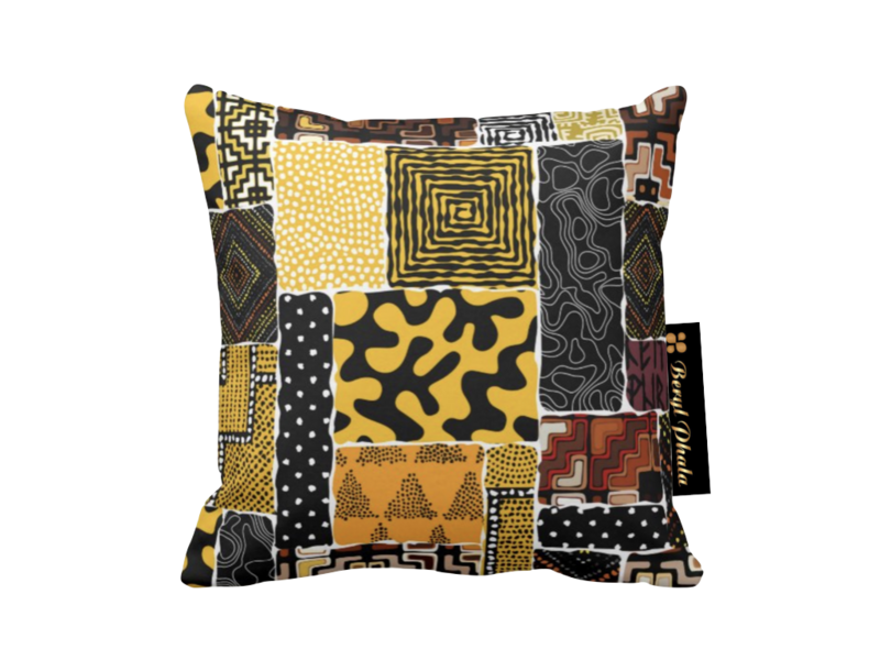 Afro Patchwork Print Design 8 Throw Cushion