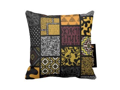 Afro Patchwork Print Design 10 Throw Cushion