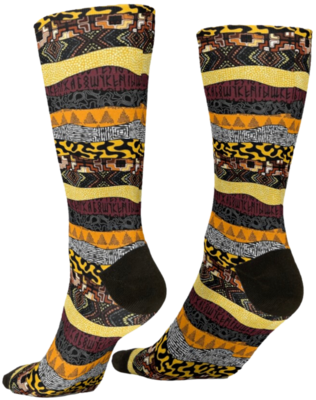 Afro Patchwork Print Design 2 Socks