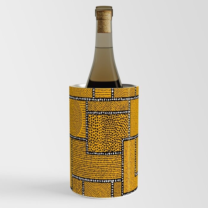 Afro Patchwork Print Design 3 Wine Chiller.