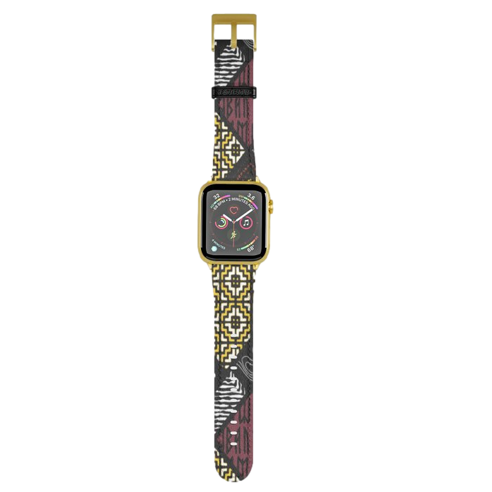 Afro Patchwork Print Design 6 Apple Watch Wristband