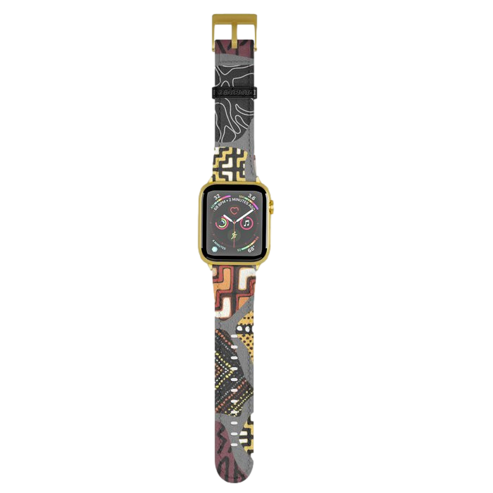 Afro Patchwork Print Design 1 Apple Watch Wristband
