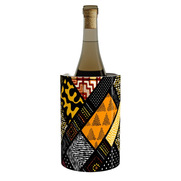 Afro Patchwork Print Design 6  Wine Chiller