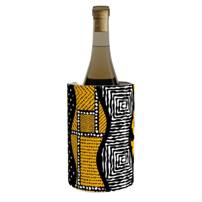 Afro Patchwork Print Design Wine Chiller.