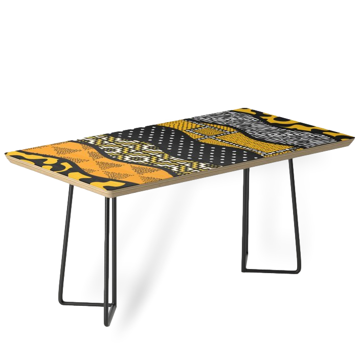 Afro Patchwork Print Design Coffee Table