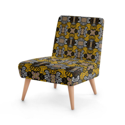 Occasional Chair Afro Patchwork Print Design 7.1
