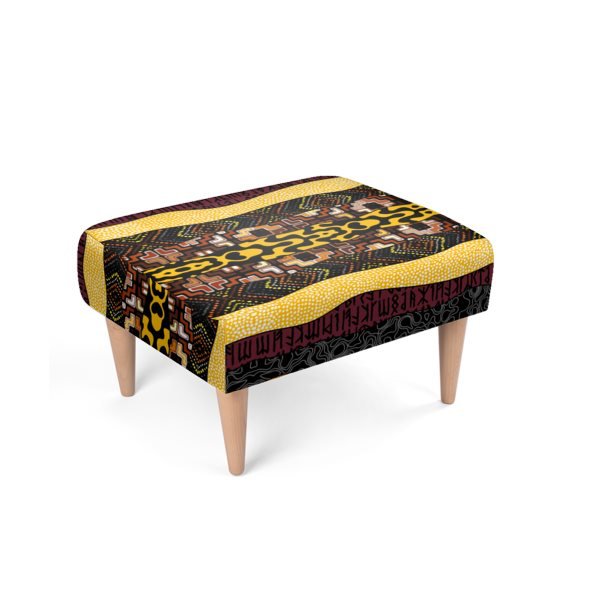 Footstool Afro Patchwork Print Design 7.1