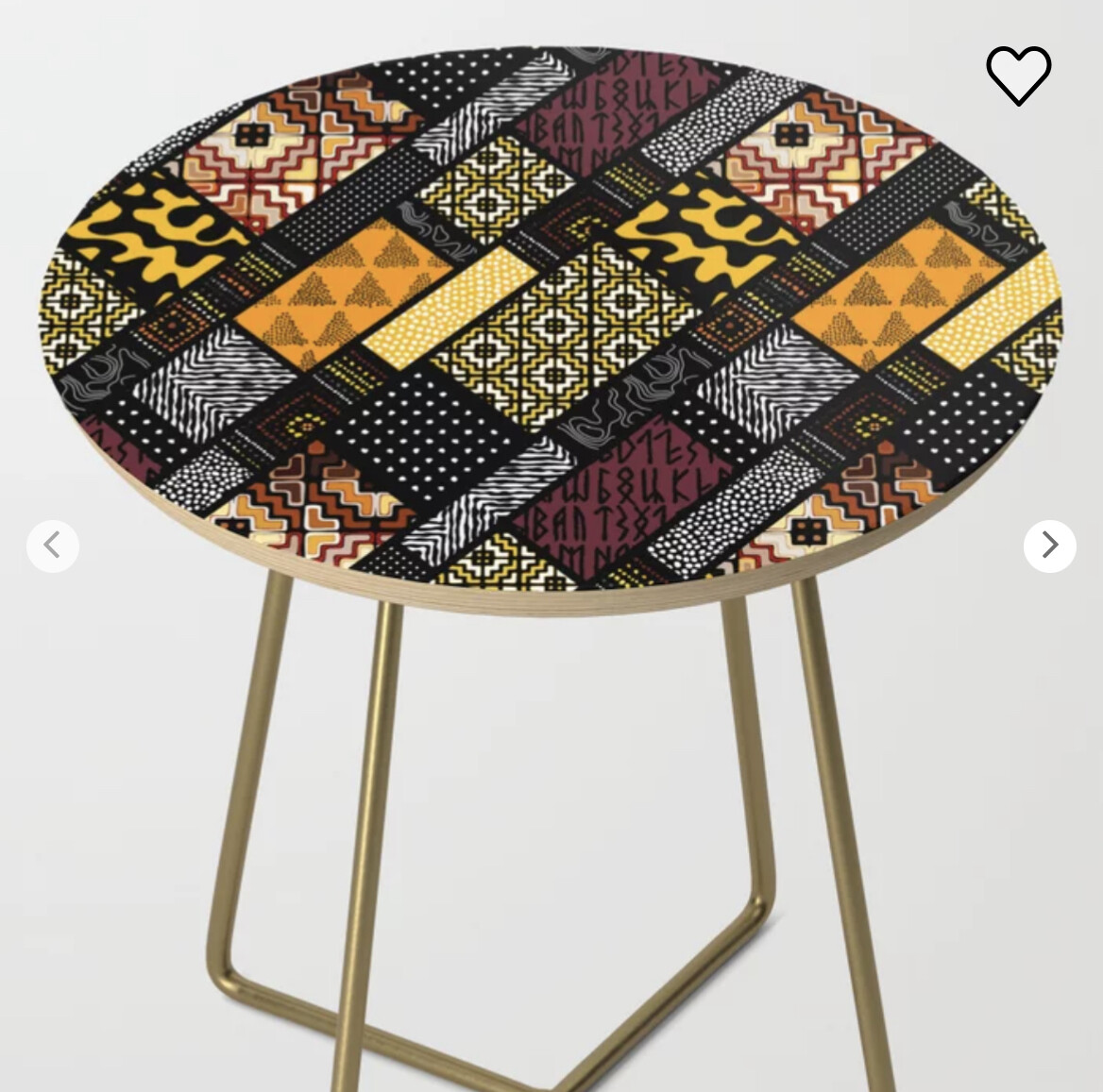 Afro Patchwork Print Design 6 Side Table