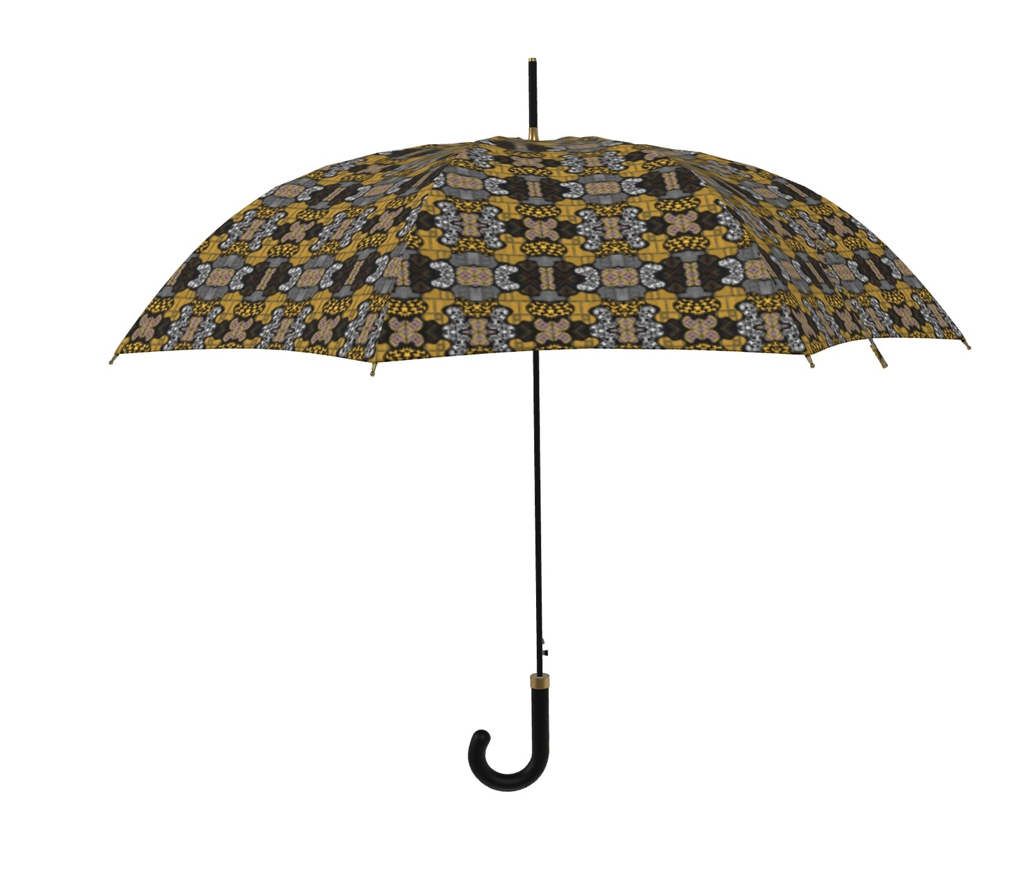 Umbrella Afro Patchwork Print Design 8.1