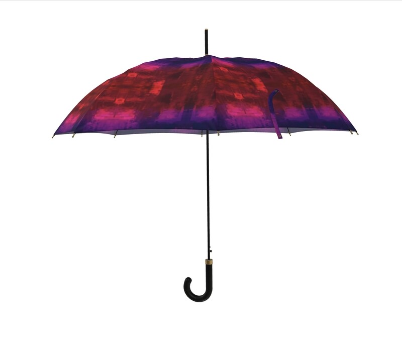 Umbrella Red &amp; Deep Purple Watercolour