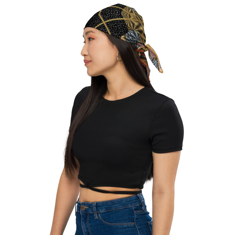 Multi Print with Cap Scarf4