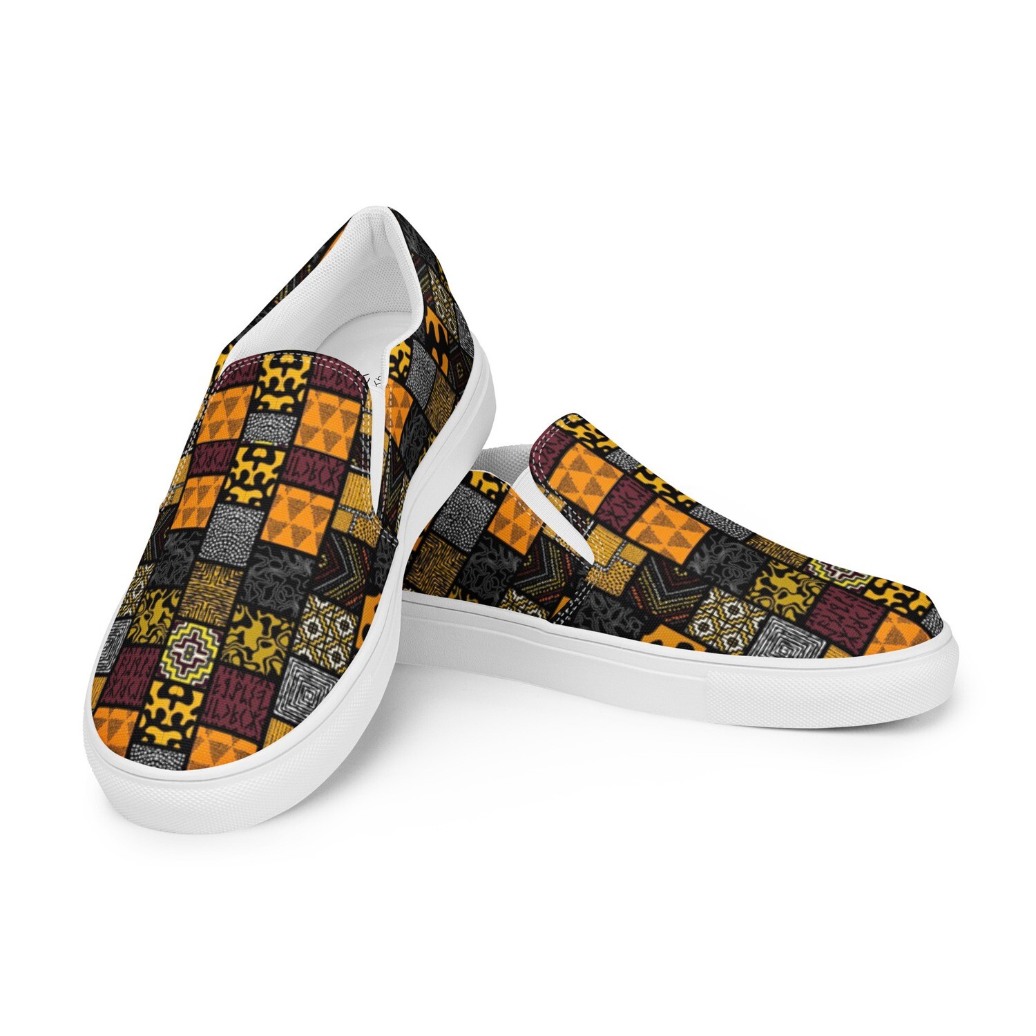 Men’s Afro Print Design 6 Slip Ons