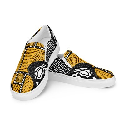 Men’s Afro Print Design 8 Slip Ons