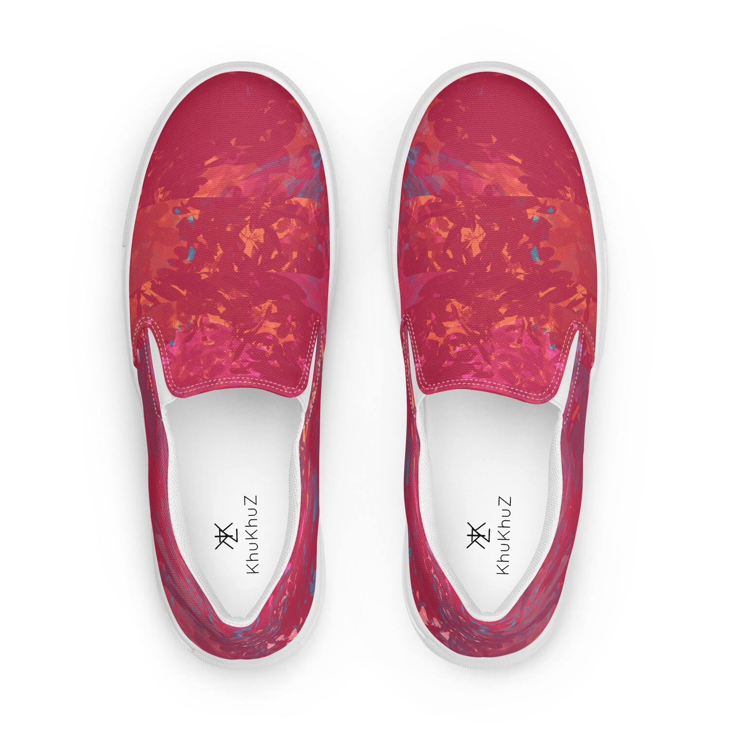 Women’s Slip-on Canvas Shoes Viva Magenta Texture 15 Metaverse