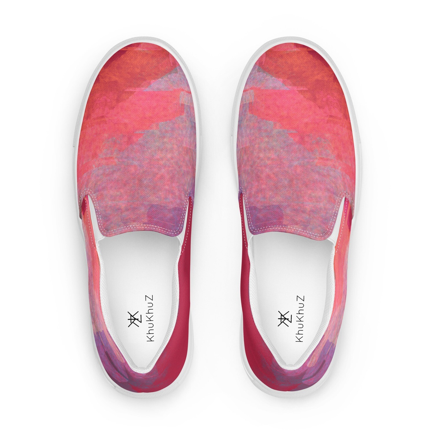 Women’s Slip-on Canvas Shoes Viva Magenta Pattern 5 Metaverse