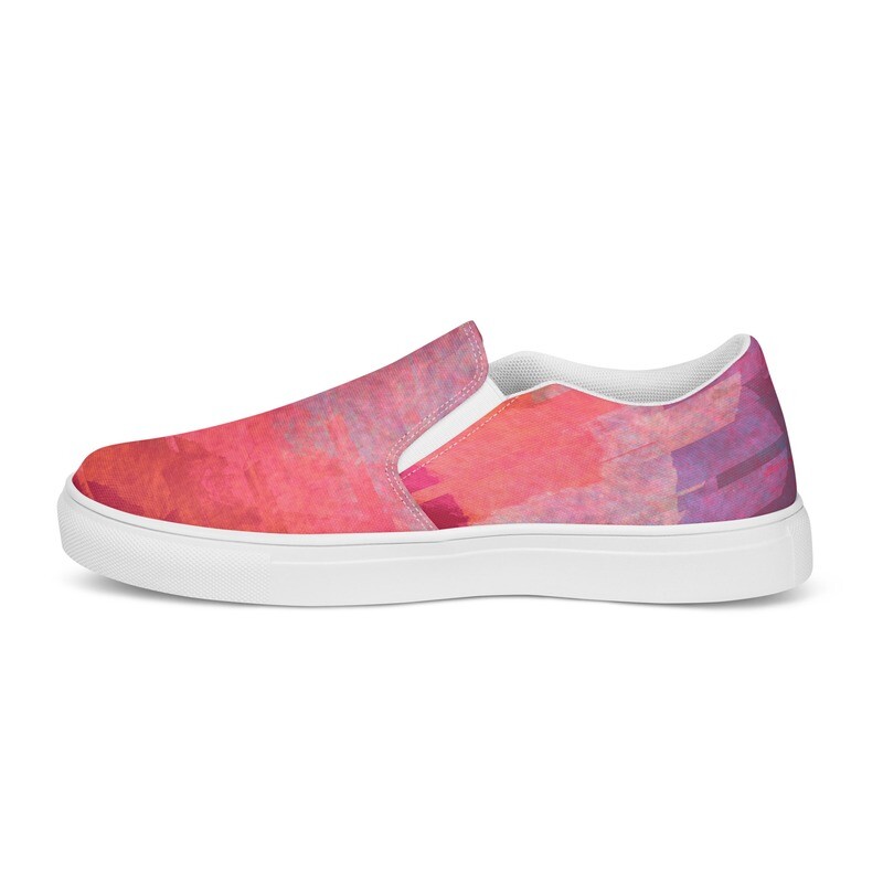 Women’s Slip-on Canvas Shoes Viva Magenta Pattern 5 Metaverse