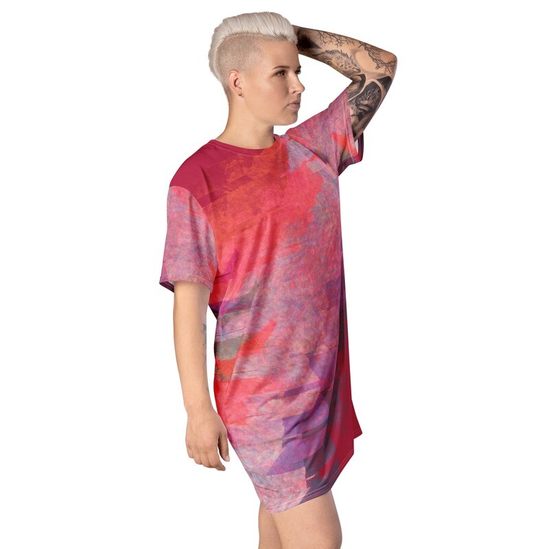 T-shirt dress Viva Magenta Texture 5 Metaverse