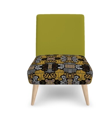 Occasional Chair Afro Patchwork Print Design 1.4