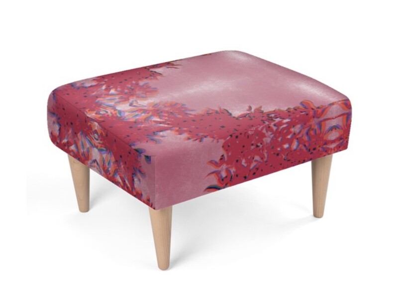 Footstool  Viva Magenta Texture #22 Metaverse