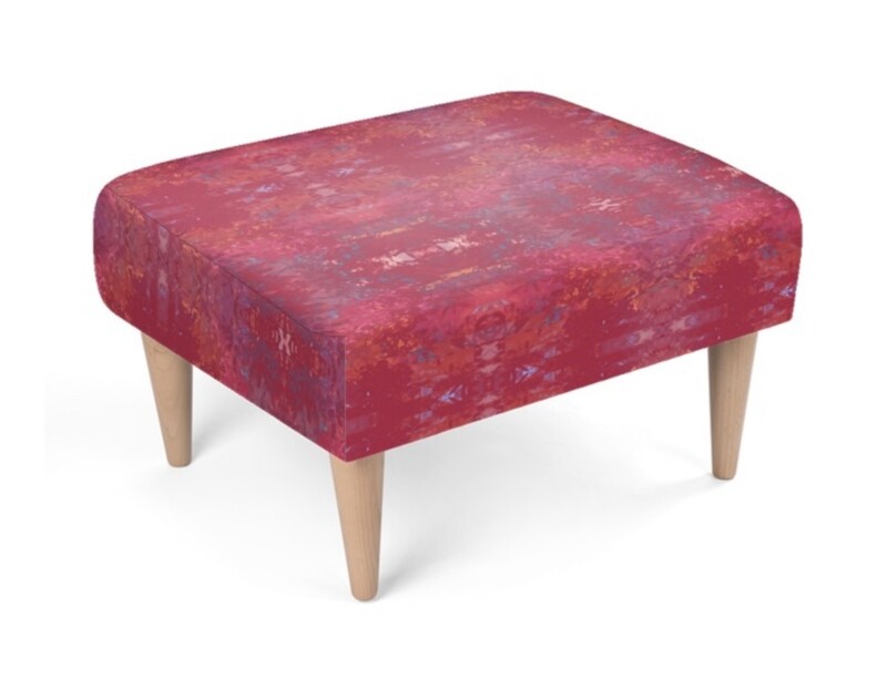 Footstool  Viva Magenta Texture #5 Metaverse