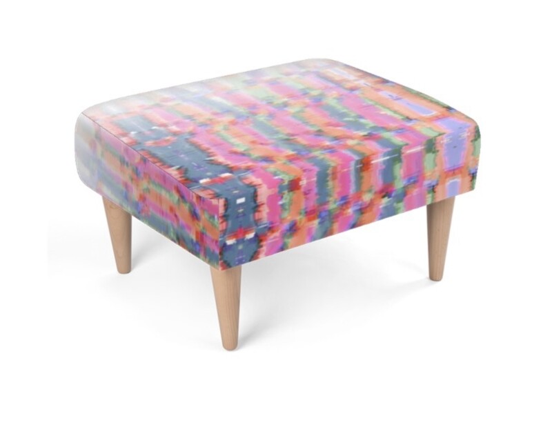 Footstool  Viva Magenta Texture #36 Metaverse