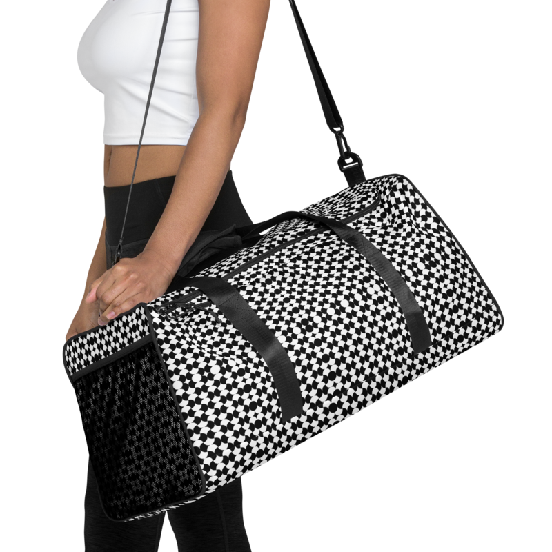 Duffel Bag Monochrome Pattern #114 Retro