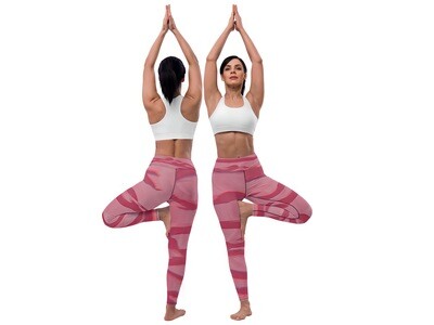 Yoga Leggings Viva Magenta Texture #9 Metaverse