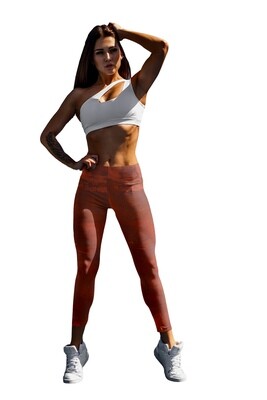 Tangerine Water Paint Leggings