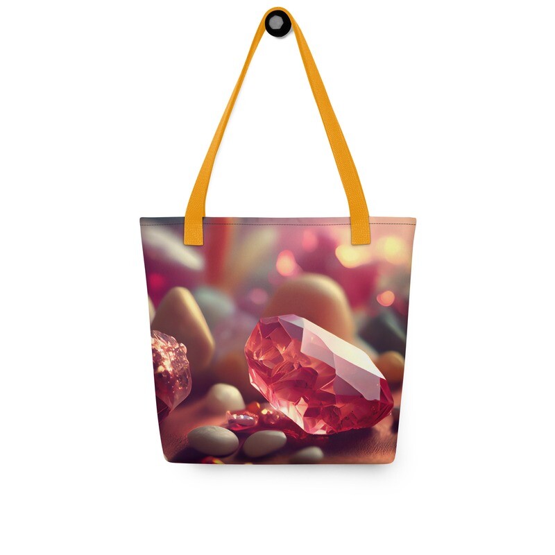 Tote Bag Crystals Red Pink #18