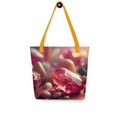 Tote Bag Crystals Red Pink #18